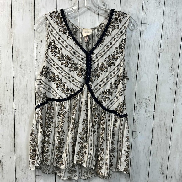 Women's Knox Rose Floral Print Boho Sleeveless Tank Top Size XL - Picture 1 of 3